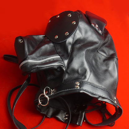 BDSM Mask Hood With Leash,Fist Mitts Mittens Bondage Restraints,Puppy Role Play,Sex Toys for Couples,SM Adult Games