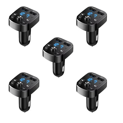 1/2/4/6pcs Bluetooth 5.0 Fm Transmitter Car Mp3 Player Wireless Hands-Free Audio Receiver Car Radio Dual USB Fast Charger