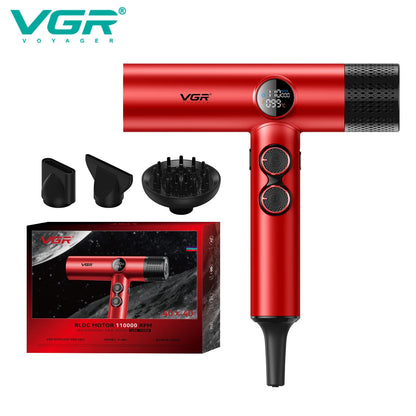 VGR Leafless Hair Dryer Professional Blow Dryer Brushless Motor 110000 RPM Suitable For Home Salons Powerful Hair Dryer V-401