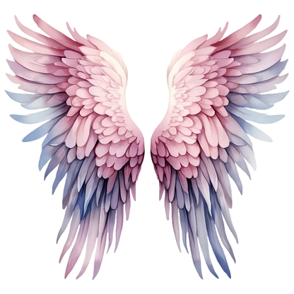 Dreamy Colorful Angel Wings Sticker - HD Self - Adhesive Decal for Living Room, Bedroom Walls, Computer Desks, Cars & Luggage