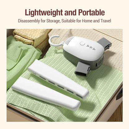 Electric Clothes Dryer Drying Rack Hang Dryer Machine Portable Travel Warm Air Dryer with Shoe Dryer Function 110V/220V for Home
