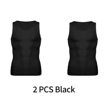 Men Slimming Body Shaper Vest Shirt Abs Abdomen Slim Gym Workout Corset Tummy Control Compression Tank Top Sleeveless Shapewear