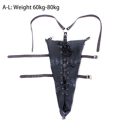 LILUPLAY Sexy Full Sleeve Leather Glove Zippered Armbinder One Arm Binder Bondage Restraint with over Shoulder Straps for Play