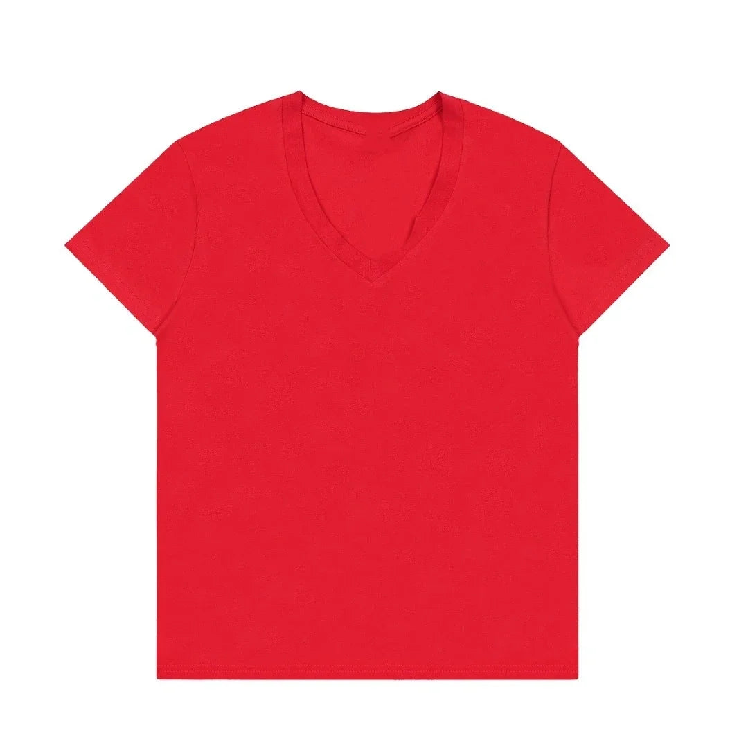 V-neck women's t-shirts and polos old money Women's clothing shirt Embroidery Classic Casual Basic Short Sleeve Polo women