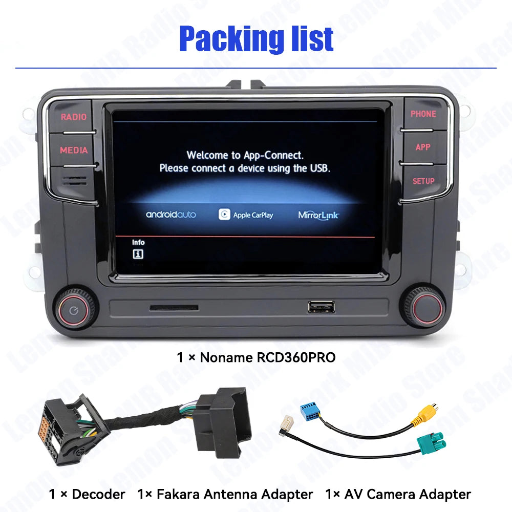 NONAME RCD360 PRO Carplay Car Radio New RCD330 Android Auto MIB Radio For VW Golf 5 6 Jetta MK5 MK6 Tiguan CC Polo Passat B5 B6