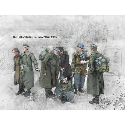 1/35 scale resin unpainted model kit, military theme, prisoners of war (7 people) unassembled and unpainted GK