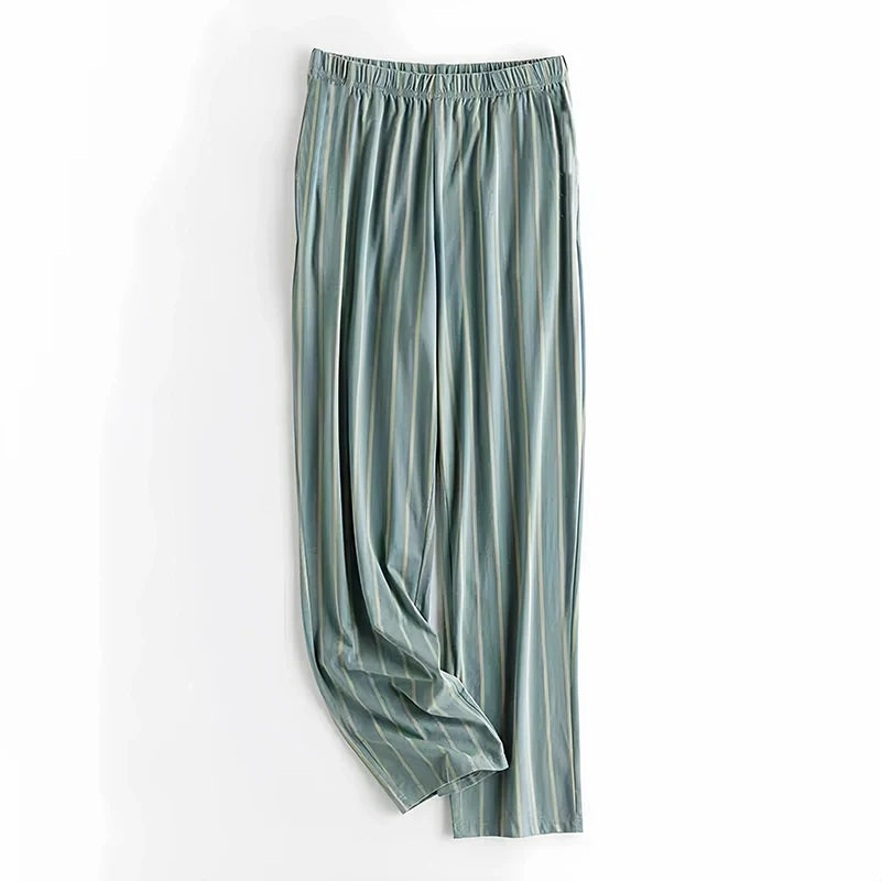 Pajama Pants Men's Pants Autumn and Winter 2025 New Printed Loose Pants Pure Cotton Spring & Fall Home Pants