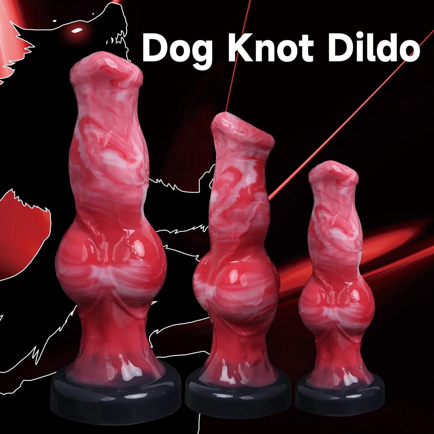 Monster Dildo Dog Dick Knot Anal Plug Animal Penis Masturbator Sex Toy For Men Butt Prostate G-spot Massager Anal Penetration 18