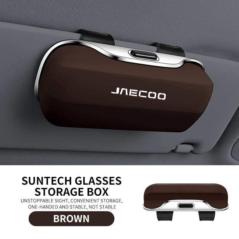 For Chery Jaecoo J7 Phev J8 SHS Omoda C9 5 EV Key Cover 2025 Accessories Car Visor Sunglasses Car Glasses Case Glasses Clip Box