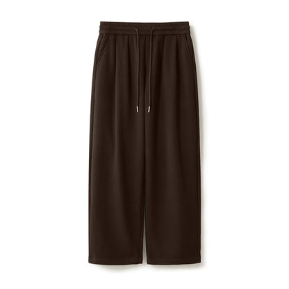 100% Merino Wool Men's Wide Leg Trousers Warm Soft Solid Color Auutumn Winter Casual Fashion Versatile Thickened Pant Men's Pant