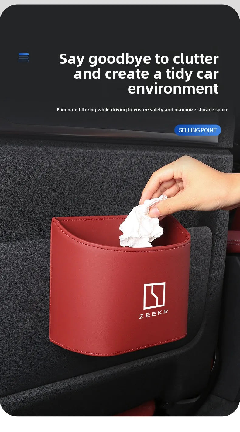 Suitable for ZEEKR 007gt 7X Zeekr 001 009 mix zeekr 9x car garbage bin storage box, car door water cup holder