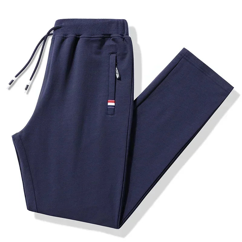 Spring Pants Men Fitness Sportswear Tracksuit Elastic Waist Sweatpants Cotton Trousers Loose Gyms Jogger Track Pants Mens M- 8XL
