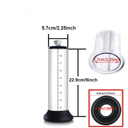 Acrylic Penis Pump Manual Penis Enlarger Sex Toy For Men Vacuum Pump Male Masturbation Penis Extender Trainer Adults Sex Product