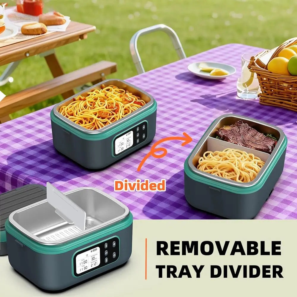 10000mAh 100W Portable Electric Lunch Box, Automatic Heating for Adults, BPA-Free, Keep Meals Warm Anywhere