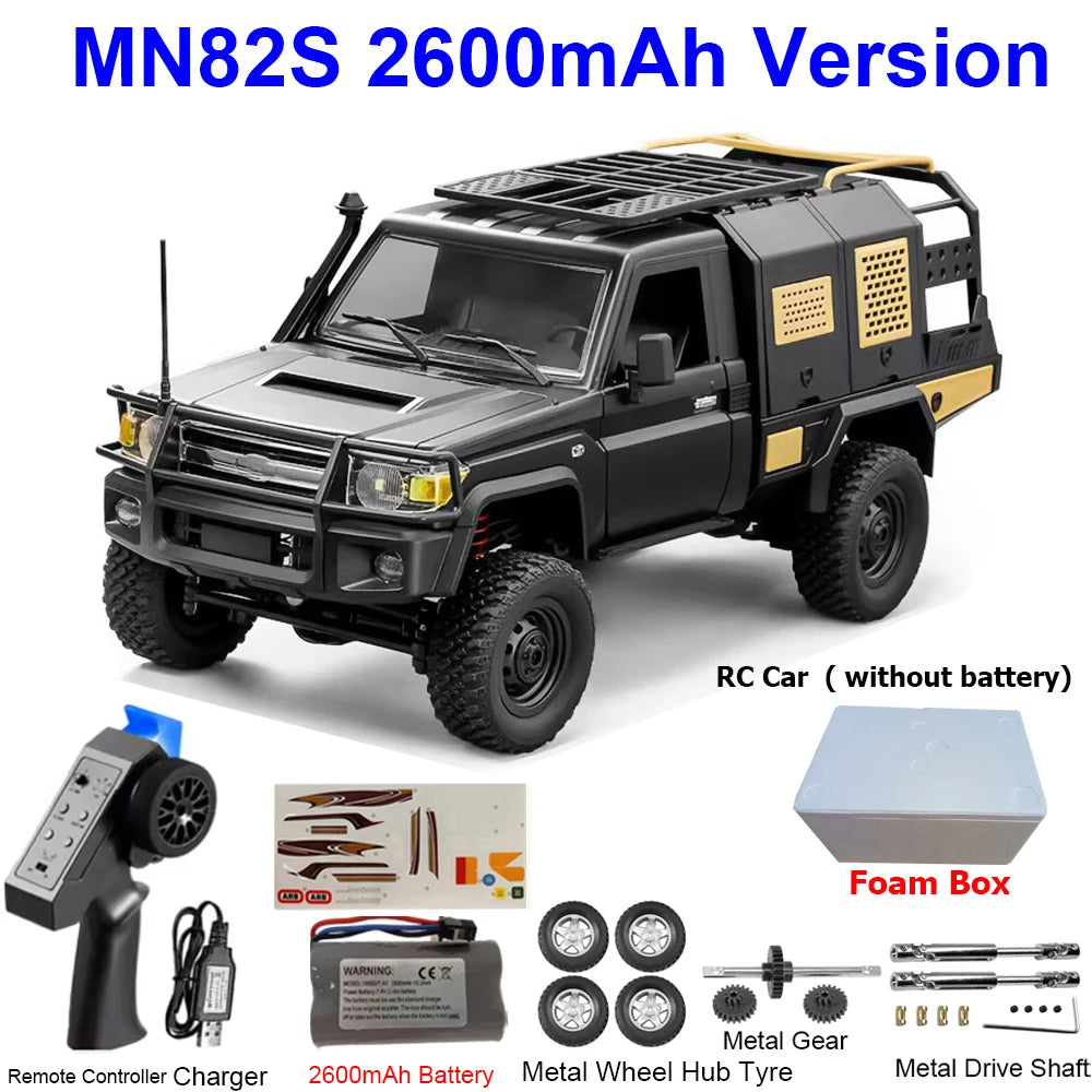 MN82S MN82 MN82PRO RC Car 1/12 4WD 2.4G Remote Control Car Climbing Off-road RC Crawler LED Light Truck RC Toys As Kids Gift