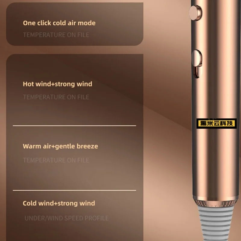 New Quick Drying Hair Dryer With Low Radiation Negative Ion Ultra Quiet Black Technology Hair Care Hair Dryer Gift Box Packaging