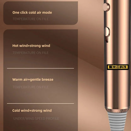 New Quick Drying Hair Dryer With Low Radiation Negative Ion Ultra Quiet Black Technology Hair Care Hair Dryer Gift Box Packaging