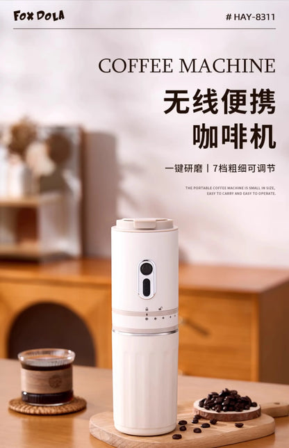 110V/220V/USB FOX DOLA Portable Coffee Maker Mini Grinder All in One for Home Travel Hand Drip Coffee Cup EB