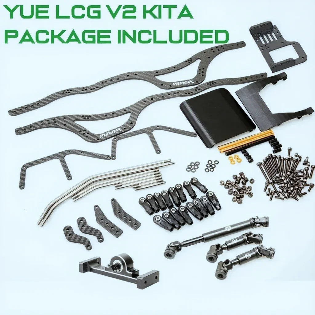 RhinoRC YUE LCG v2 Crawler Frame Chassis Kit,with Titanium Alloy Link,for 1/10 RC Crawler Car
