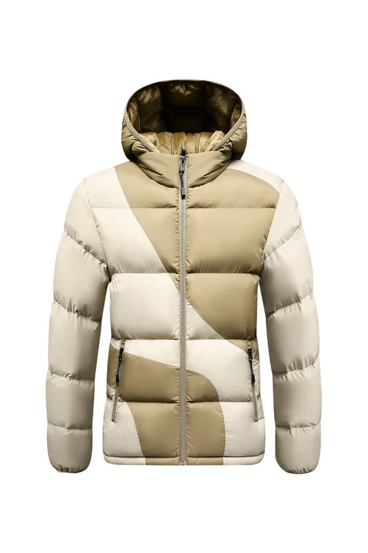 Graphene Self-Heating Men's Winter Jacket Thermal Auto Warm Up Thick Hooded Cotton Coat Outdoor Skiing Sports Loose Fit Parka
