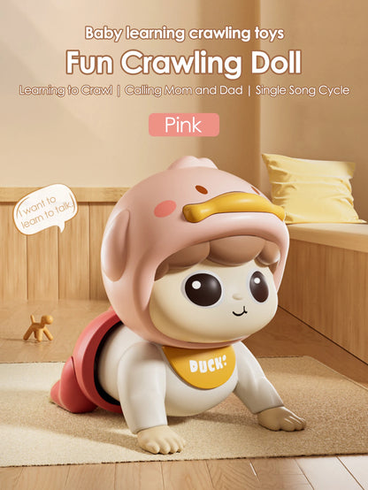 1Pcs Crawling Doll with Music Baby Toys, learn crawling guidance, head up training, puzzle early education Toy，baby gift