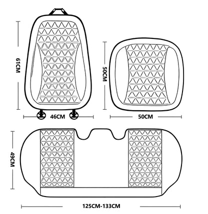 SEAMETAL 3D Car Seat Cover Breathable Auto Seat Cushion Convex Design for Heat Dissipation Sweatproof Universal Chair Protector