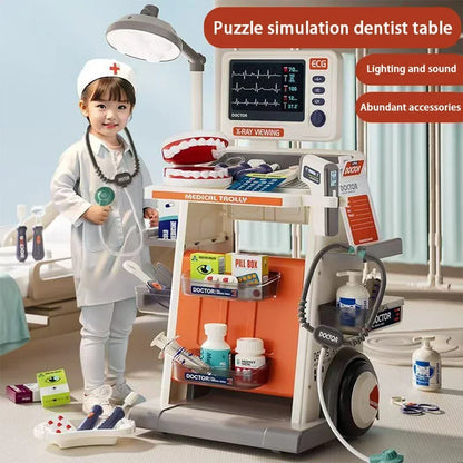 Doctor Kit for Kids Pretend Doctor Nurse Playset for Toddlers Hospital Station Stethoscope Role Play Toy for Girls Boys