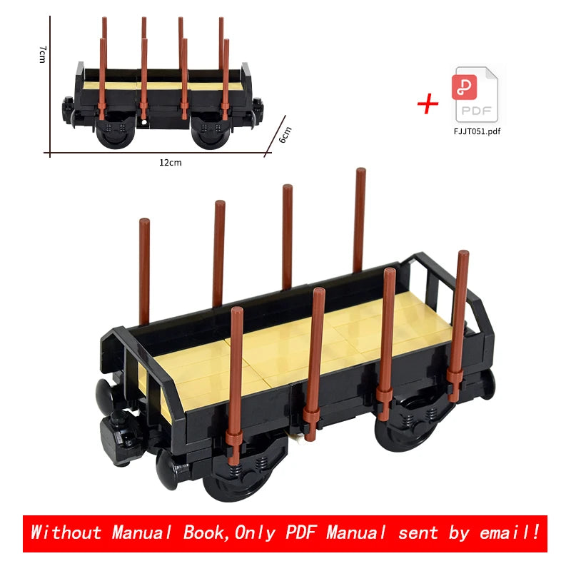 26cm Retro Double-Deck Passenger Train Car Building Blocks Model Green Gray Classic Train Display Toy for Hobbyists