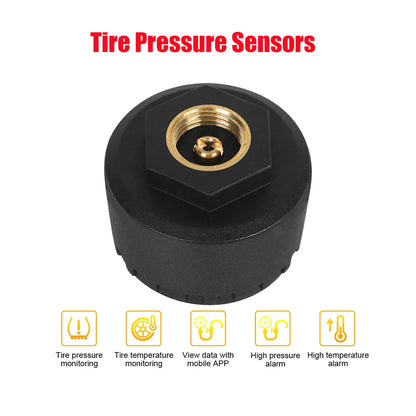 Android/IOS Tire Pressure Monitoring System Mobile Phone APP Display TPMS Bluetooth 5.0 External Car Tire Pressure Sensors