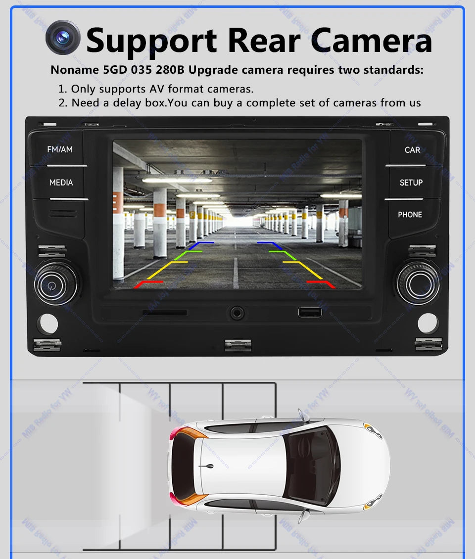 Noname 5GD035280B MIB Carplay Car Radio for VW Golf MK7 MK7.5 Passat B8 Sportvan Tiguan Bluetooth 6.5 inch Android Auto Player