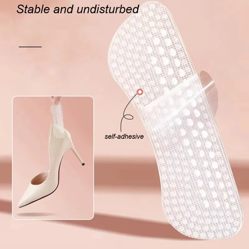 Upgrade Silicone Heel Stickers Heels Grips for Women Men Anti Slip Heel Cushions Non-Slip Inserts Pads Foot Heel Care Protector