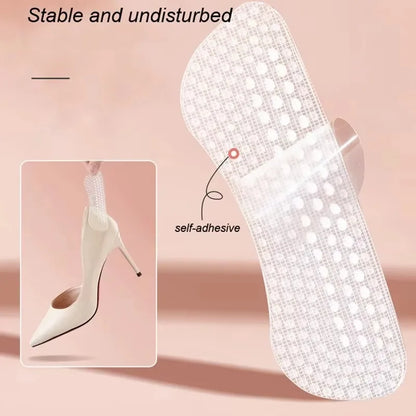 Upgrade Silicone Heel Stickers Heels Grips for Women Men Anti Slip Heel Cushions Non-Slip Inserts Pads Foot Heel Care Protector