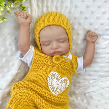 BZDOLL Asleep Reborn Baby Doll 18inch 45 CM 3D Skin Cloth Body Real Look Fashion Toy Birthday Gift For Kids
