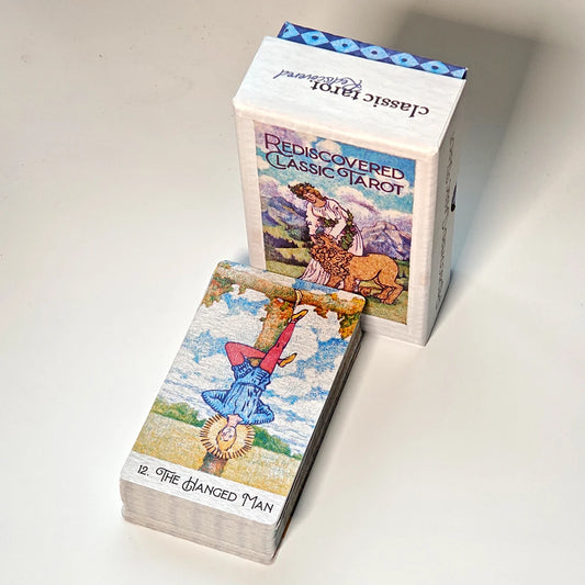 Rediscovered Classic Tarot Deck 78 Pcs Tarot Cards Drawn with Ball Pens Printed on 350GSM Double-embossed Cardstock 12*7cm