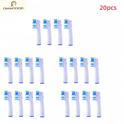 4-24pcs Dual Clean Replacement Brush Head Compatible with OralB Electric Toothbrushes Fit 100 500 1000 2000 3000 5000 6000 7000