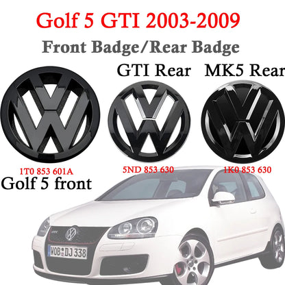 VW Accessories 2pcs for Volkswagen GTI Golf5 MK5 2003-2007 127mm Front Grill Cover 110mm Rear Trunk Lid cover Car Styling Logo