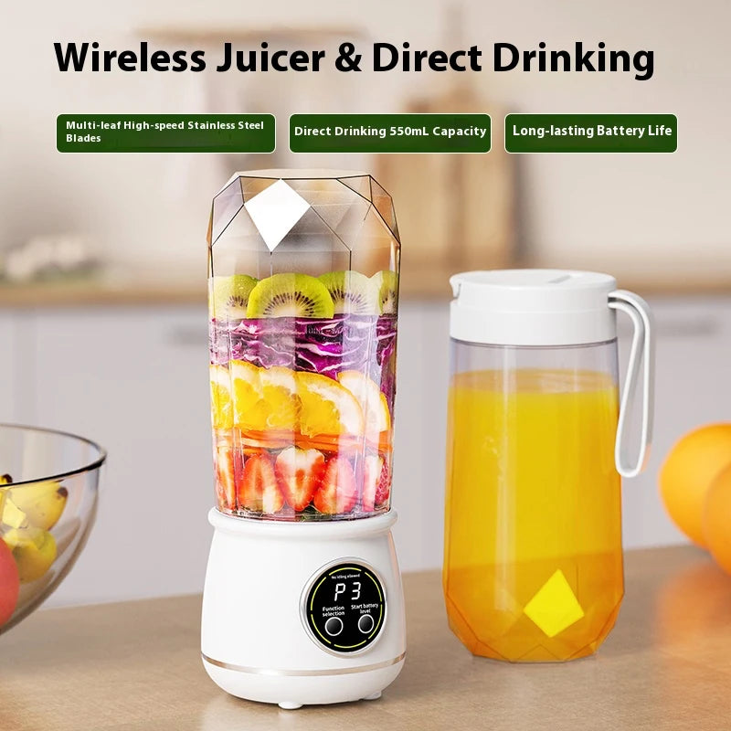 Portable juicer cup, 500ML Portable juicer, Multifunctional small Blender, easy to Clean, compact, convenient easy to operate