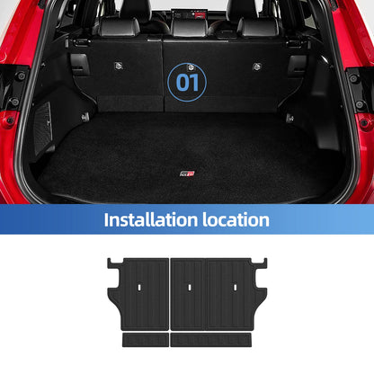 Left Drive for Toyota RAV4 Hybrid 2026 Car Floor Mats Cargo Trunk Pad TPE 3D Waterproof All Weather Accessories Black