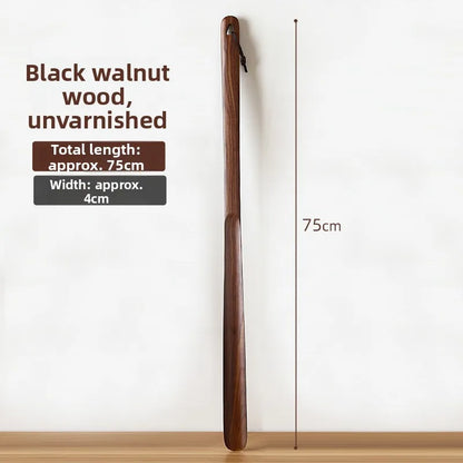 Long Handle Wooden Shoe Horn for Elderly And Pregnant Women Home Use Easy to Wear Shoes Slip on Shoe Scraper Practical Life Hack