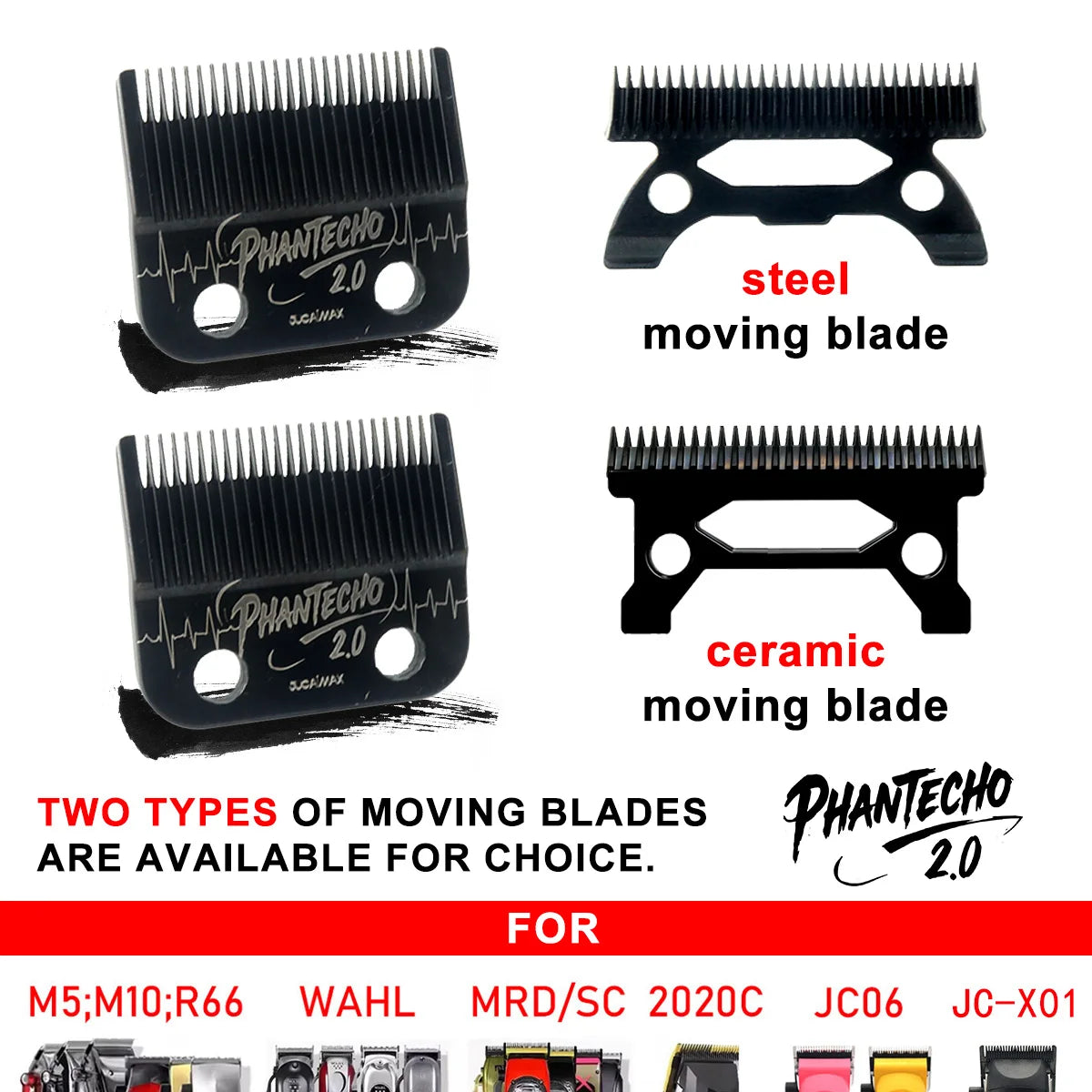 For JUCAI X01 JC06 8148 V003 R66 M10 Madeshow Wmark Kulilang VGR Clipper Accessories Replacement Original PHANTECHO2.0 Blade