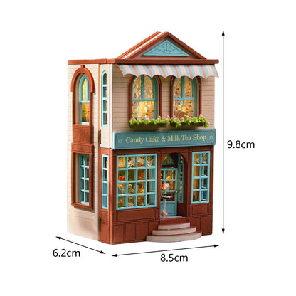 DIY Wooden Miniature Building Kits Dollhouse Miniature with Furniture Kits for Adults Boy Girls Family Teens Birthday Gifts