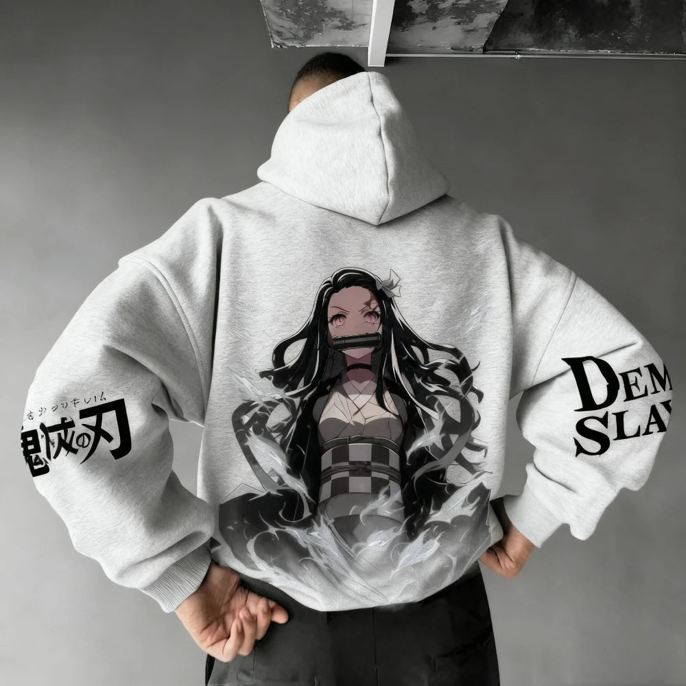 2026 New Demon Slayer Kamado Nezuko Printed Hoodie Sweatshirt Men's and Women's Hoodie Men's Tops Sports Hoodie Harajuku Hoodie