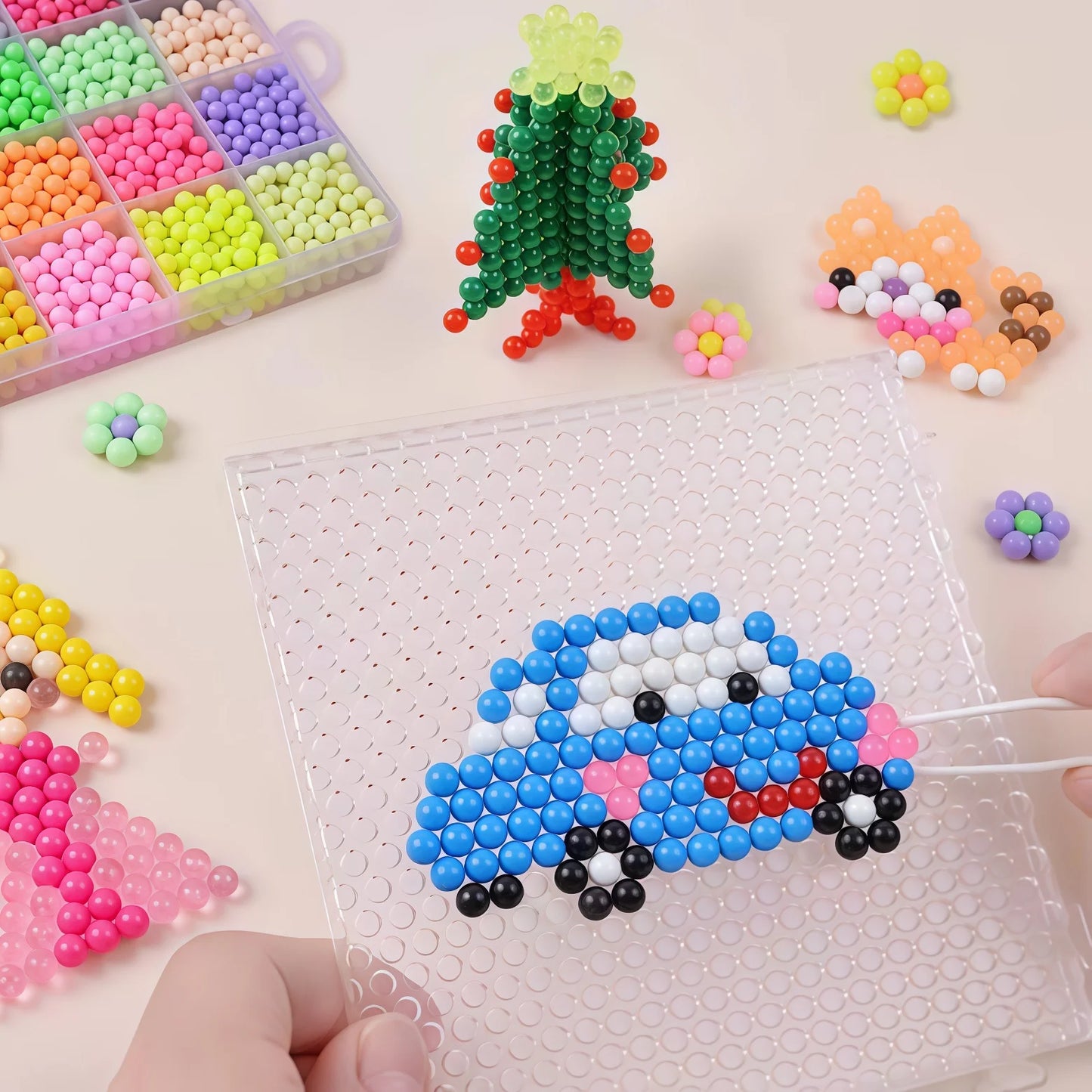 Multicolor Water Spray Magic Beads DIY Handmade Puzzle Kit Water Sticky Beads Educational Learning Craft Toy Birthday Xmas Gift
