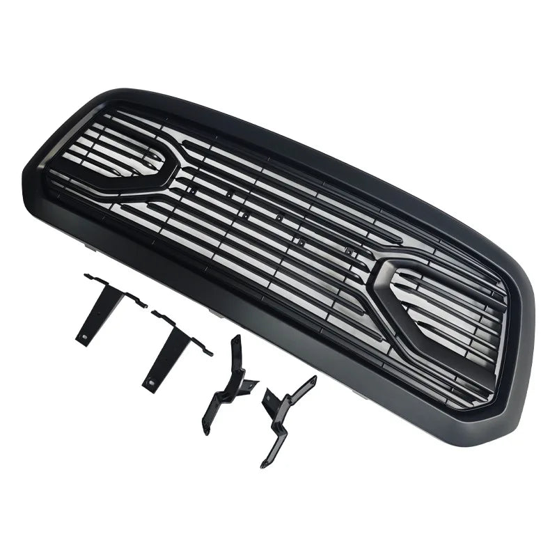 Front Bumper Hood Grille for Dodge Ram 1500 2013 2014 2015 2016 2017 2018 Martin Style Mesh Grill with LED Lights Guard Cover