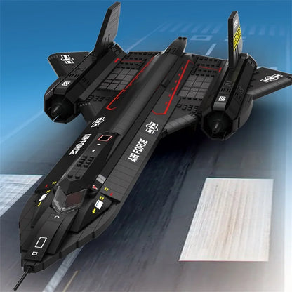 Stock Military SR-71 Blackbird Airplane Building Blocks MOC Fighter Bricks Assembling Toys for Boys Birthday Gift Set 1775Pcs