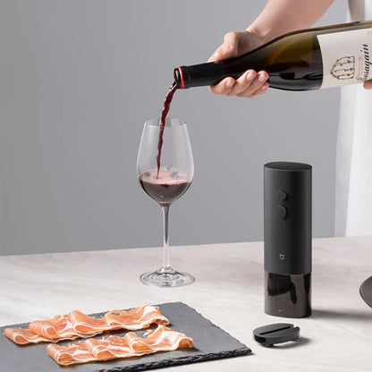 MIJIA Electric Wine Bottle Opener Foil Cutter - Automatic Cap Openers 4 AAA Dry Battery Needed Cork Screwer Kitchen Gadgets