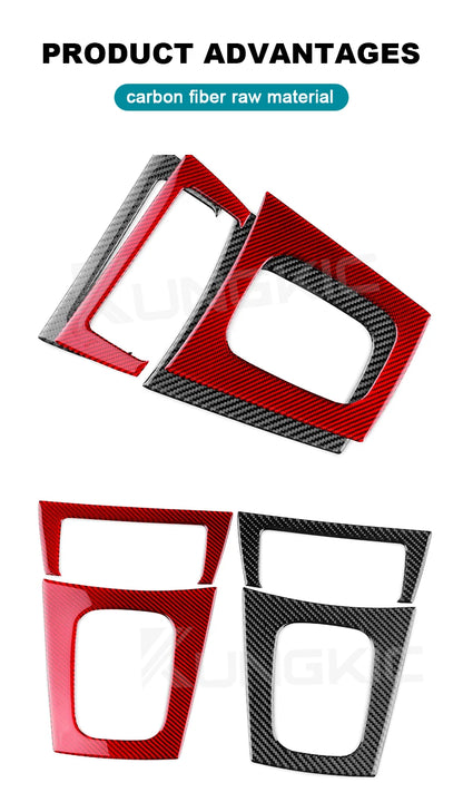 Real Soft Carbon Fiber Sticker For Subaru Impreza 2005 2006 2007 Gear Shift Panel Outlet Vent CD Frame Interior Accessories