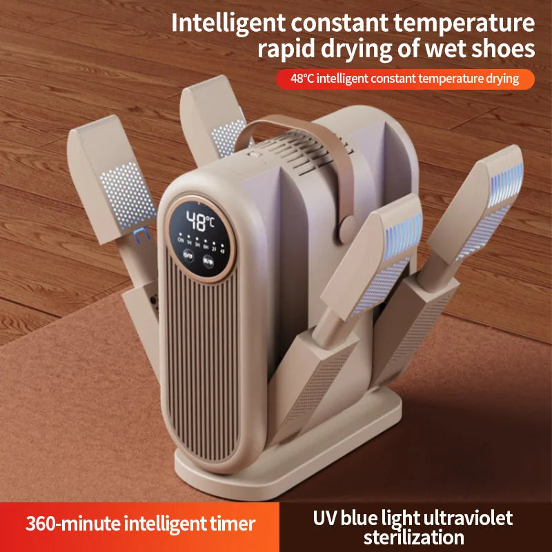 Foldable Shoe Dryer Electric Shoe and Boot Dryer Timing Control Household Shoe Warmer Portable Heater For Socks Boots