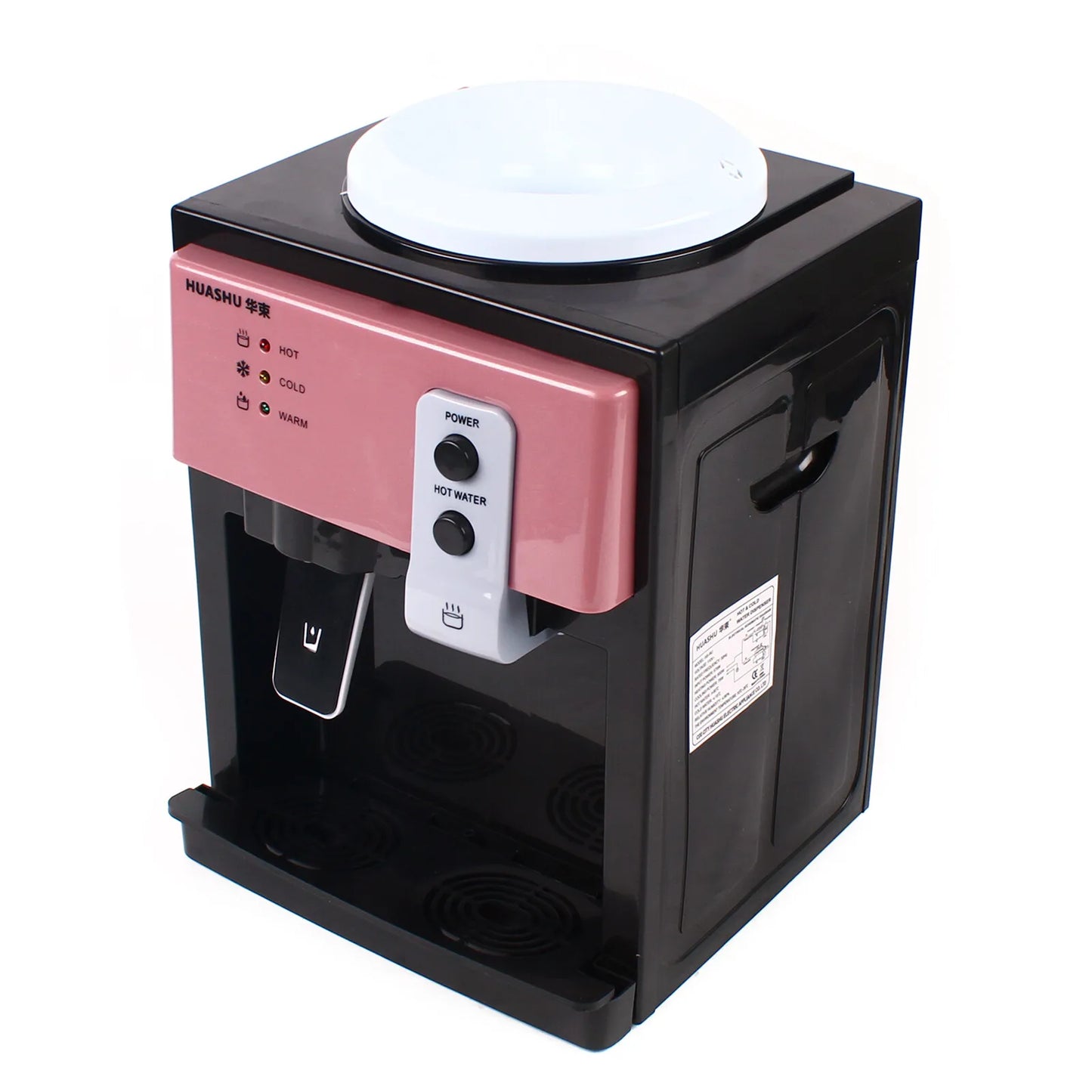 75W 5 Gallon Pink  Desktop Electric Hot Cold Water Dispenser Drinking Machine Top Loading Fit for Put 3.5l, 5l, 10l and 18.9l Bottled Water for Home and Office