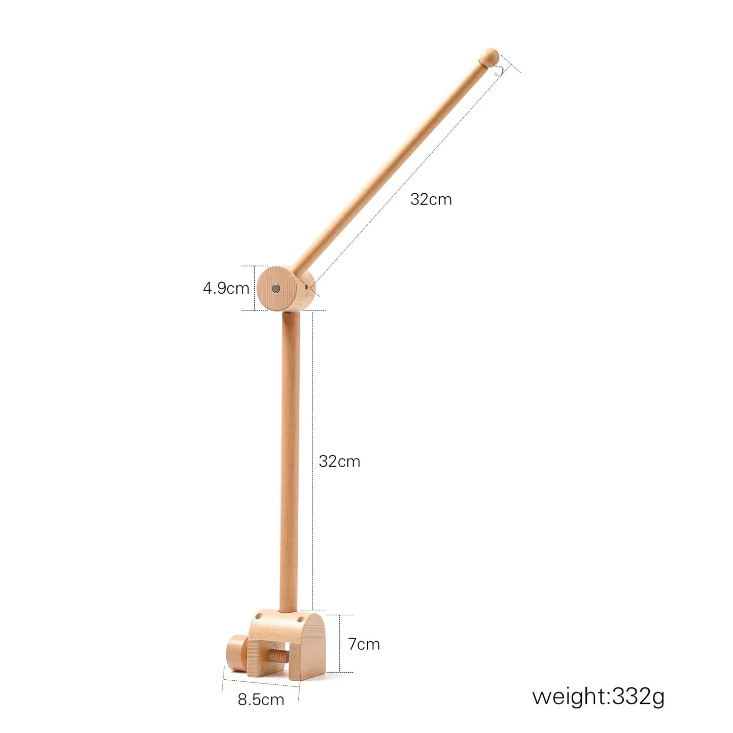 Baby Rattle Toy Wooden Mobile Bracket Fixed To The Wall 0-12 Months Holder Baby Crochet Bed Bell Hanging Toy Stand Baby Crib Toy
